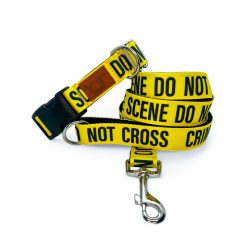 Crime scene do not cross nyakörv és póráz szett