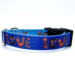 LOVE tacskó nyakörv - kék