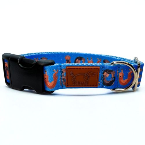 LOVE tacskó nyakörv - kék