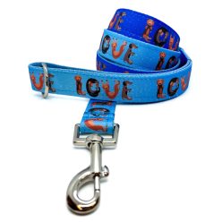 LOVE tacskó póráz - kék