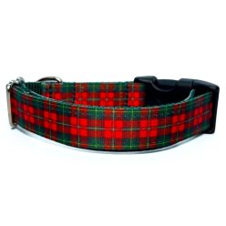 Skót kockás kutya nyakörv