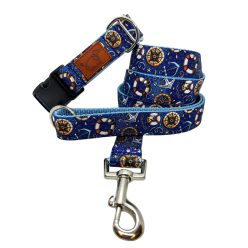 Tengerész kutya nyakörv és póráz szett
